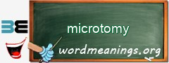 WordMeaning blackboard for microtomy